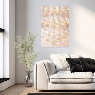 «Champagne Tower», art mural contemporain