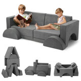 8Pcs Modular Kids Play Couch, Child Sectional Sofa