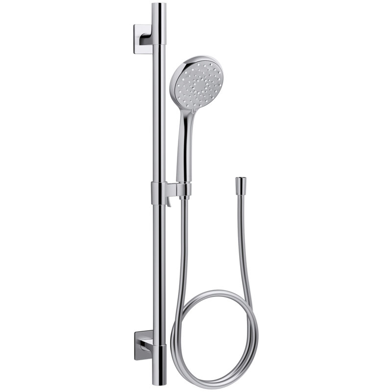 Awaken B110 Deluxe Multi Function Slide Bar Shower Head, Polished Chrome