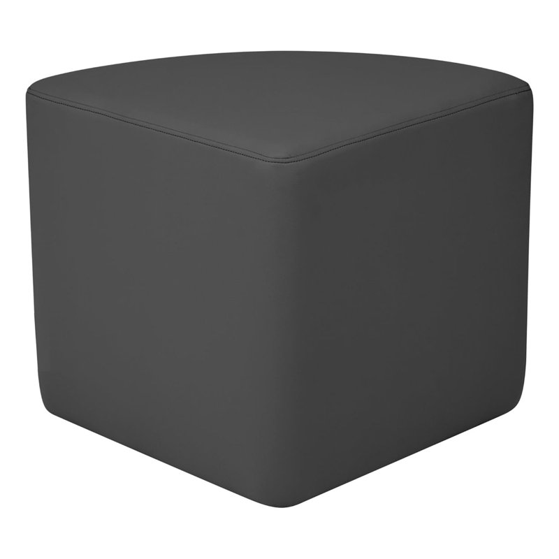 Upholstered Pie Ottoman 18" Height, Black