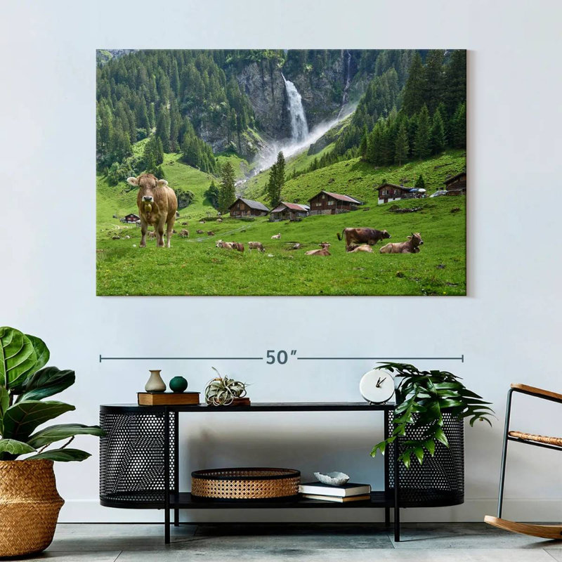 Alvord, Suisse, Highland Cows, H 34 po x l 51 po