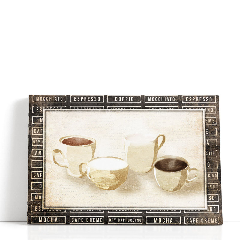 Row of Coffee Cream - reproduction d'art sur toile, H 24 po x l 36 po