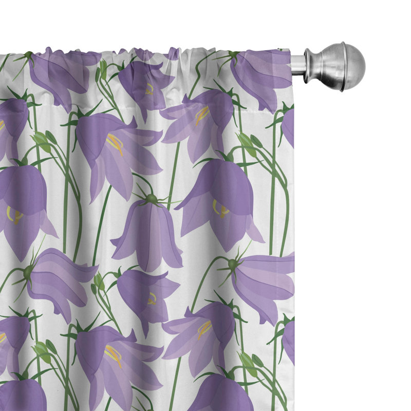 Botanical Semi-Sheer Rod Pocket Sliding Panel, 28" x 95"