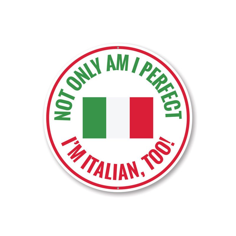 Drôle de cercle italien en aluminium, H 18 po x l 18 po x P 0,06 po