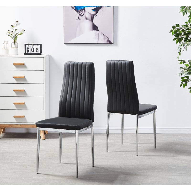 Gabrielle Upholstered Dining Chair, Black