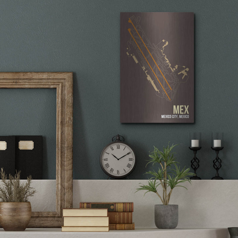 " MEX Airport Layout " by O8 Left, 16" H x 12" W