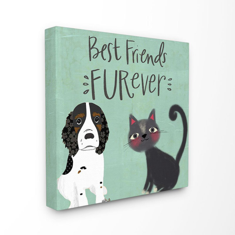«Best Friends», ensemble d'impression sur toile panoramique, Toile tendue, H 17 po x l 17 po