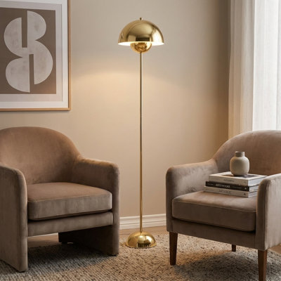 Industrial Metal Shade Pastel Floor Lamp With Foot Switch Modern Tall Standing Lamp For Living Room