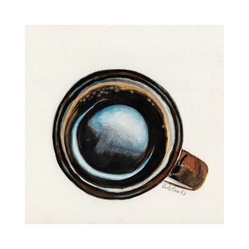 Brown Coffee Cup by Jennifer Redstreake - Wrapped Canvas Print, 30.48 cm H x 30.48 cm W