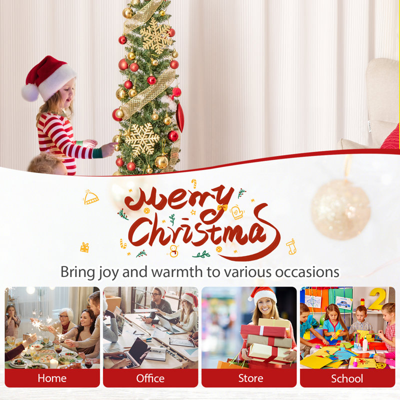 Lighted Artificial Christmas Tree, 5'