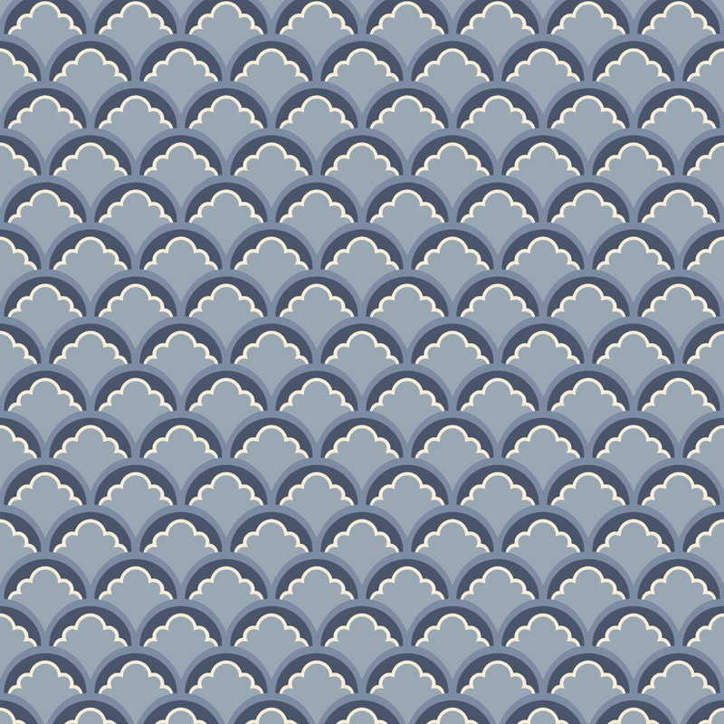 Ashmore 32.8' L x 27.56" W Smooth Wallpaper Roll, Blue
