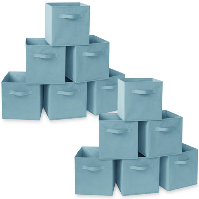 Collapsible Fabric Cubes, 11" Storage Bins (Set of 12)