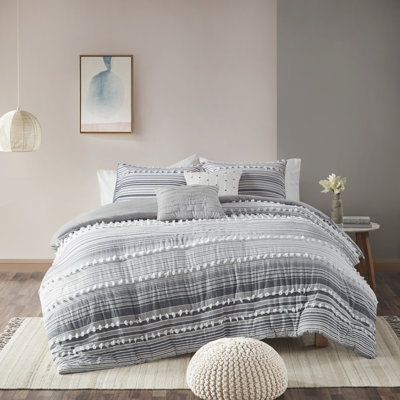 Calum Cotton Jacquard Duvet Cover Set