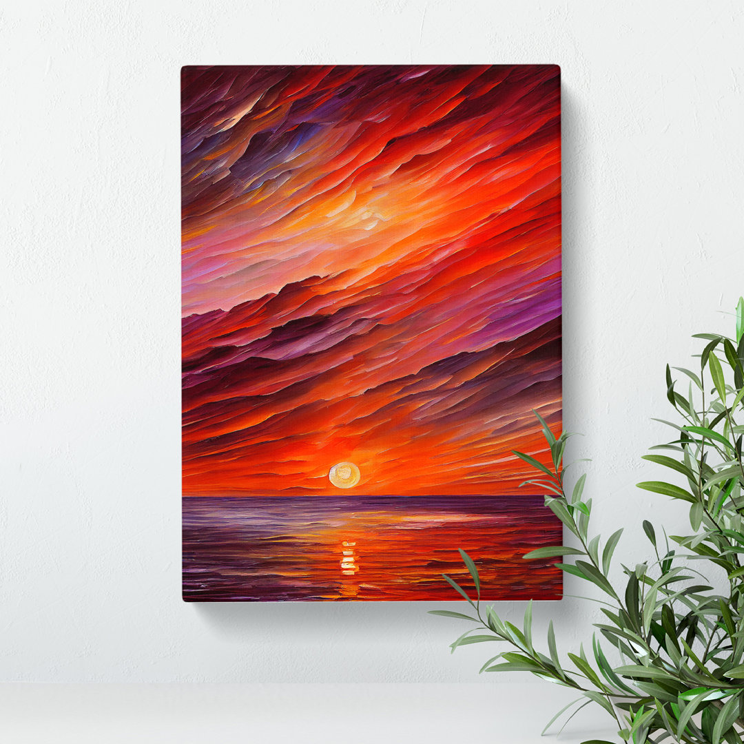 Ocean Sunset View No.7 - Wrapped Canvas