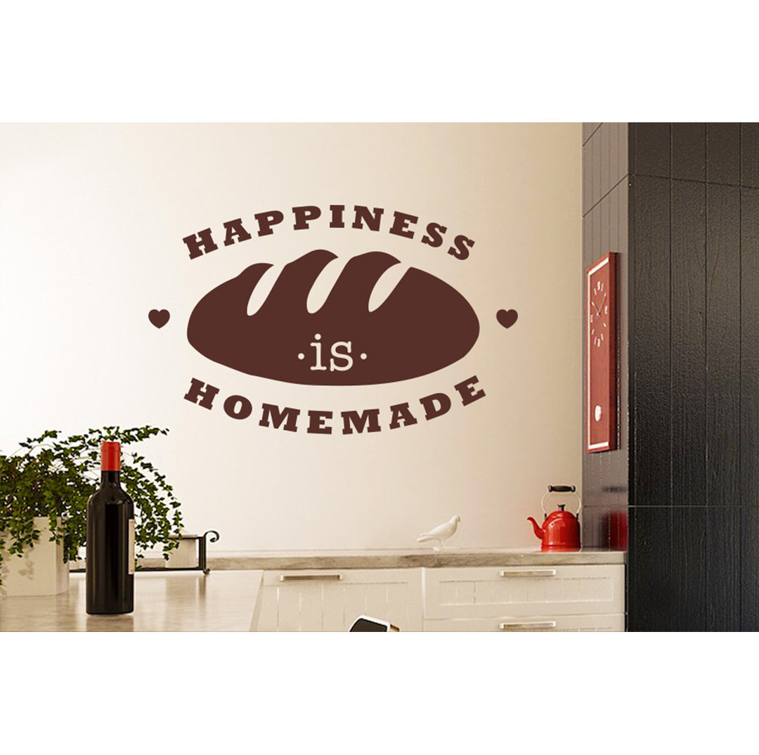 Happiness Is Homemade Loaf of Bread Wall Sticker