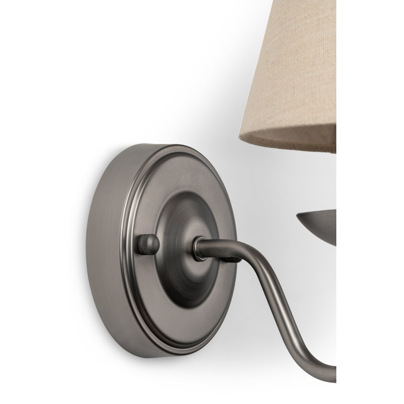 Belliveau Shaded Wall Sconce, Light Pewter