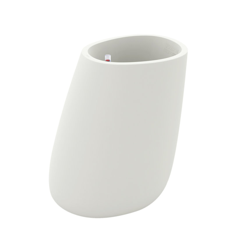 Stone Resin Pot Planter, Ice, 39.25" H x 33.75" W x 25.75" D