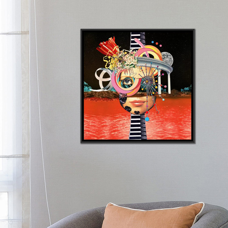 « eugenia loli-all abouting », impression sur toile, H 26 po x l 26 po x P 1,5 po, Toile encadrée noire