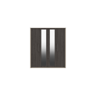 Wyman 4 Door Manufactured Wood Wardrobe