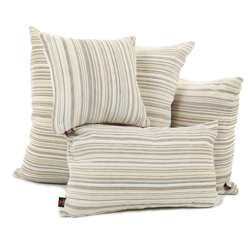 Baltic Striped Square Cushion, 28 x 28cm, Cream