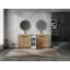 Meuble-lavabo autoportant de 72 po avec lavabo en céramique et armoires de rangement, porte à fermeture en douceur, armoire combinée 02430IMO * 2 + 0312, ensemble KD