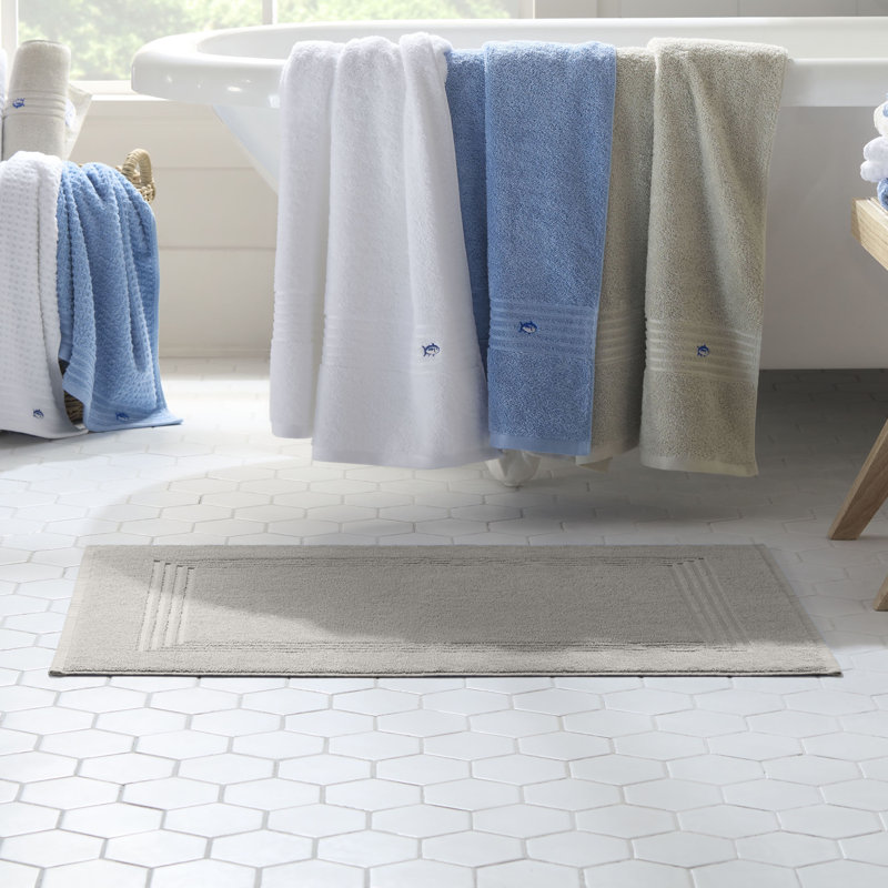 Southern Tide Optical Bath Mat, Gray