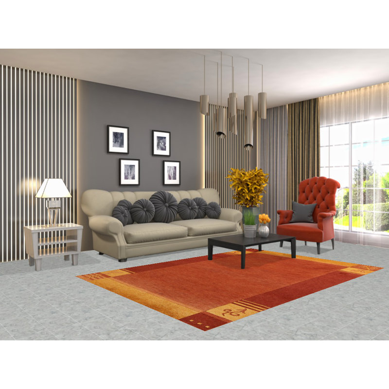 Tapis orange orange Gabbeh