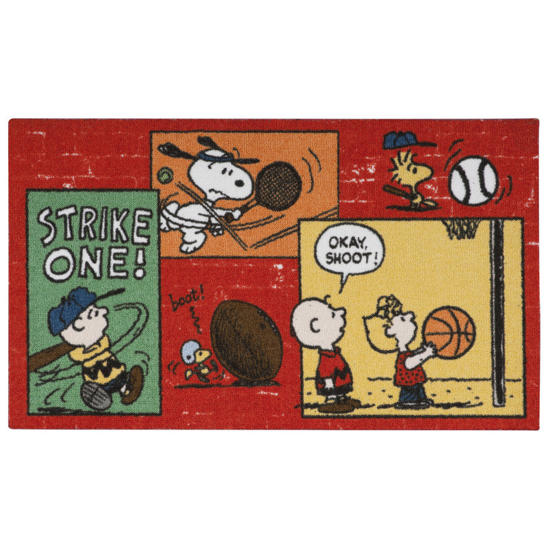 Peanuts Non-Slip Indoor Doormat, Rectangle 5' x 7'