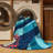 Machine Washable Paizlei Great Barrier Reef Contemporary Arc Rug in Green – Navy Binding-975612834
