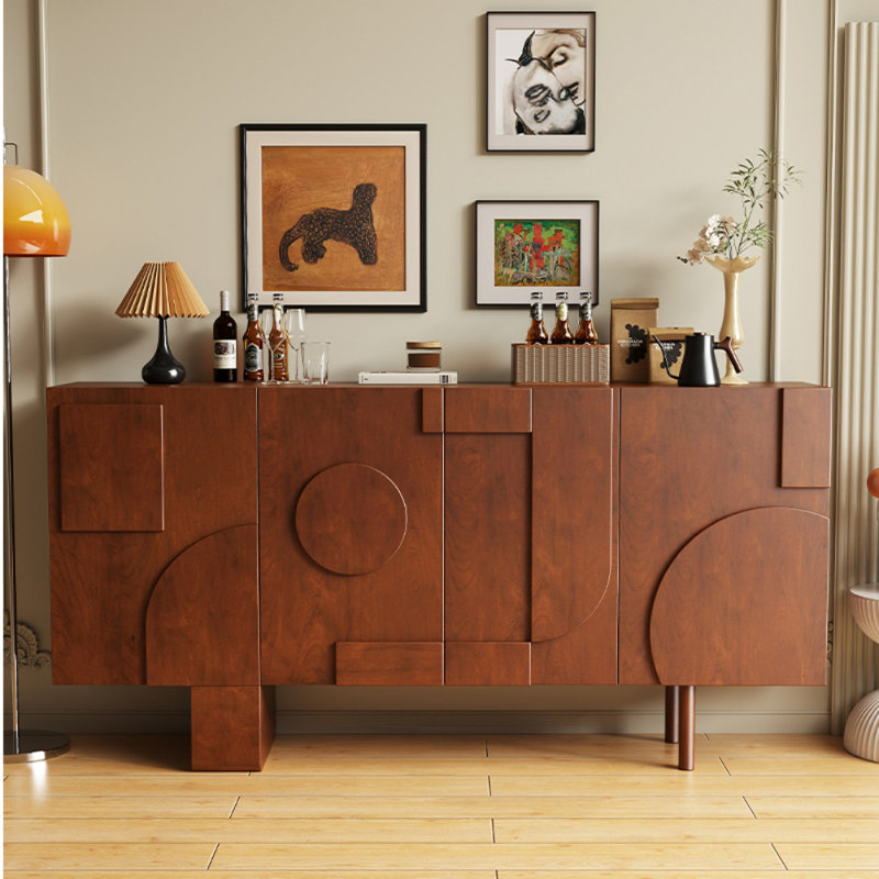 Armoire décorative française simple, Brun
