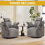 Fauteuil inclinable rond pivotant avec appui-tête réglable, alimentation et options manuelles-481345625-481345628