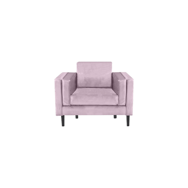 Deavian Velvet Armchair, Dusky Pink