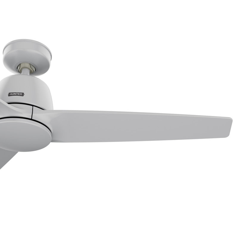 52" Jasmine Roth 3 - Blade Standard Ceiling Fan with Remote, Dove Gray