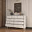 Elegant Traditional Accent Chest With 9 Drawers, Classic Design, And Gold Hardware – Available In White And Black Finish-247037496