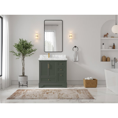 Meuble-lavabo simple 36 po avec plateau Alys