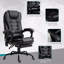 Fauteuil de massage vibrant 7 points, fauteuil inclinable de direction haut dossier avec support lombaire, repose-pieds, dossier inclinable, hauteur réglable, noir