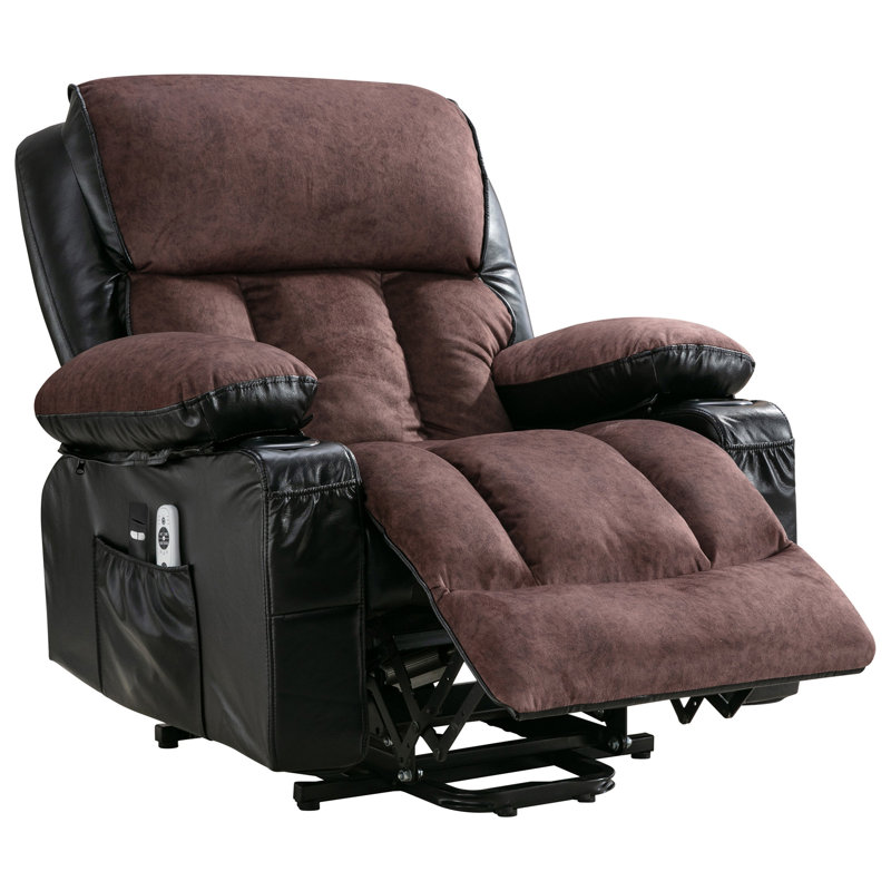 Le fauteuil électrique électrique Power Lift, adapté aux personnes âgées, avec fonctions de chauffage et de vibration, cuir polaire avec USB, peut être utilisé pour s'allonger.