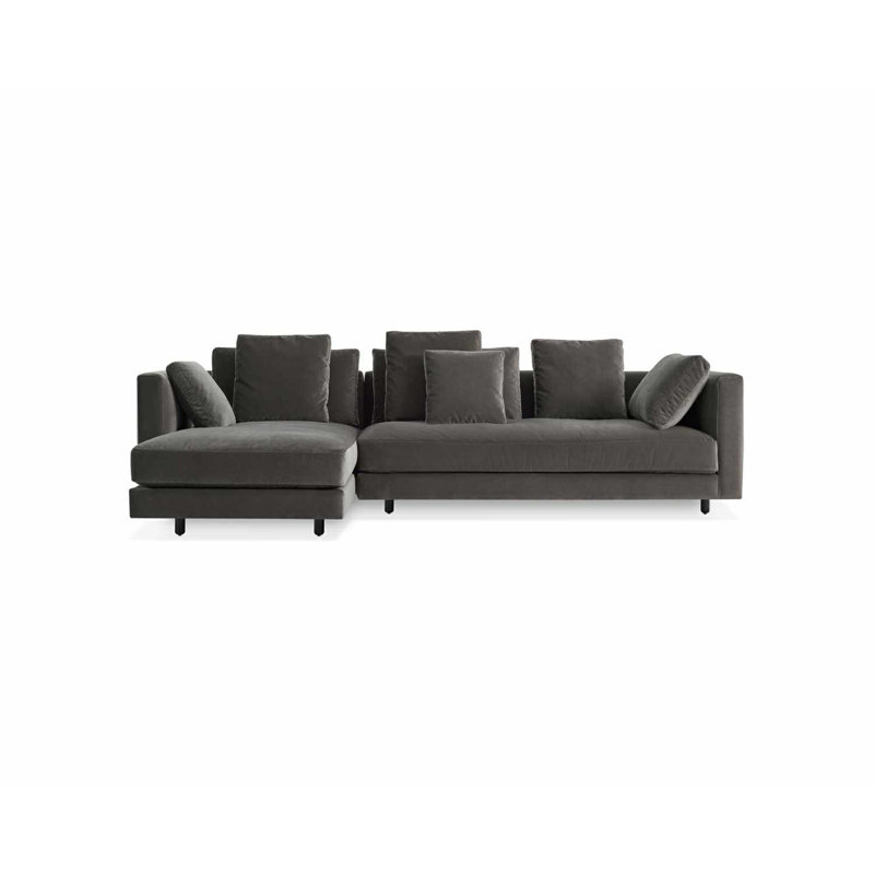 Hands Down Chaise Sectional, Landa Stone, Left Hand Facing
