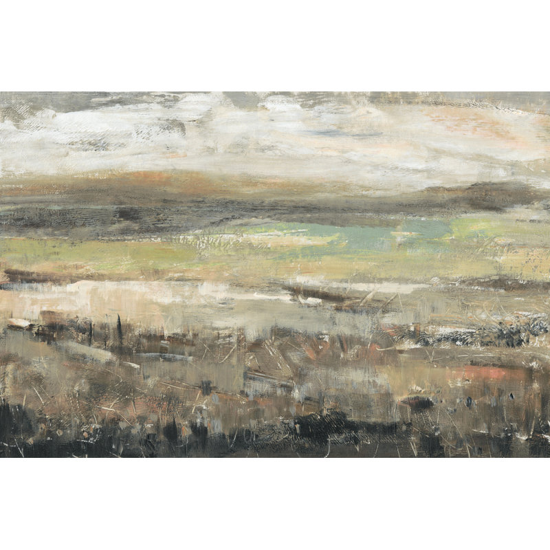 Grassland Showers I by June Erica Vess - Wrapped Canvas Painting, 30cm H x 46cm W 