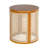 15.70" Round End Table, Hollow Woven Side Table, Small Rubber Wood Nightstand-948483579