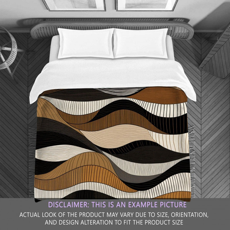 Funky Bedding, Twin Comforter, Black/Brown Abstract