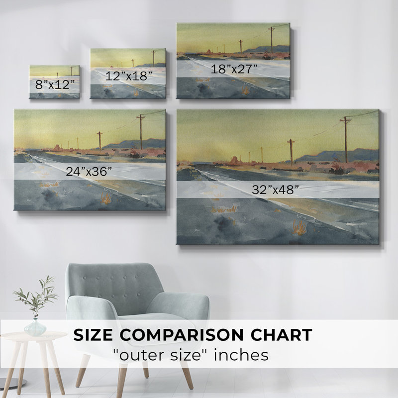 Deserted Highway I-Gallery Wrapped Canvas, 40" H x 60" W