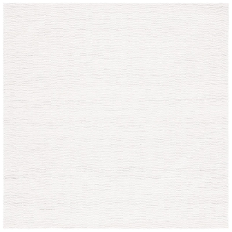 Tapis argenté / ivoire à chevrons Anjelita, Carré 6 pi