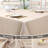 Rectangle Linen Tablecloth, Waterproof Spillproof Anti-Wrinkle Burlap Table Clot-1216058004