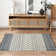 Tapis imitation cachemire à rayures géométriques