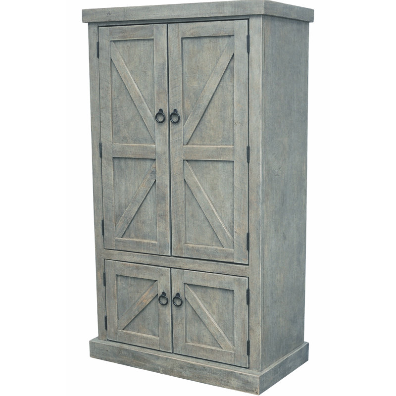 Garde-manger 75 po Blissfield, Bleu pâle rustique