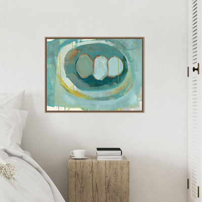 «Blue Nest I» par Lindsey Newman, reproduction d'art sur toile encadrée