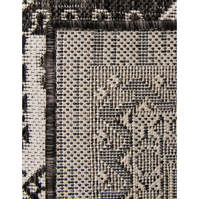 Outdoor Chand Area Rug Stone Color, Square 6'1"
