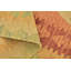 Tapis de zone one-of-kind-noué la rouille rouge/brun clair/vert 2 pi 8 po x 4 pi zone de laine 4 po Elland