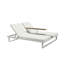 Izelia 21'' Outdoor Aluminum Double Chaise with Table-1034277750-1033955930
